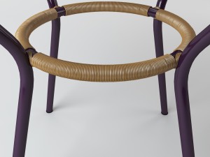 rattan table s01 Model 3D