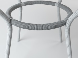 rattan table s01 Model 3D