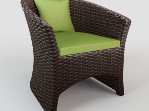 rattan chair s02 3D Model