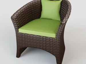 rattan chair s02 3D Model