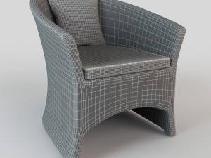 rattan chair s02 Model 3D