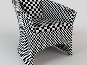 rattan chair s02 Model 3D