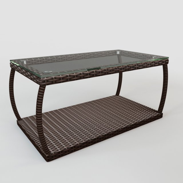rattan table s02 Modèle 3D .c4d .max .obj .3ds .fbx .stl .blend 