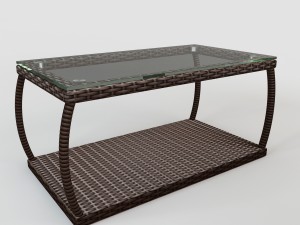 rattan table s02 3D Model