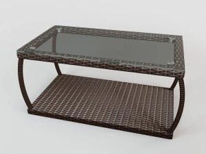 rattan table s02 3D Model