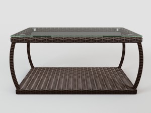 rattan table s02 Modèle 3D