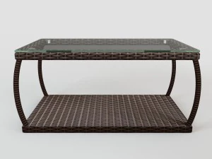 rattan table s02 3D Model