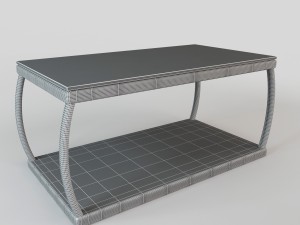rattan table s02 Modèle 3D
