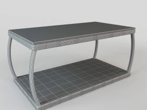 rattan table s02 3D Model
