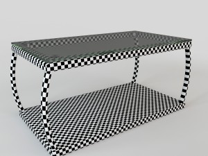 rattan table s02 Modèle 3D