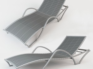 rattan recliner Model 3D