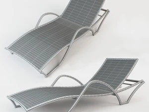 rattan recliner 3D Model