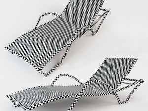 rattan recliner Model 3D