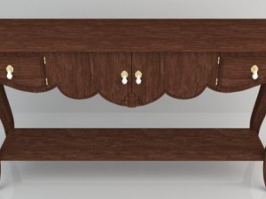 wooden table Model 3D