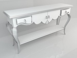 wooden table Model 3D