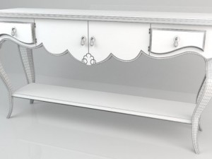 wooden table Model 3D