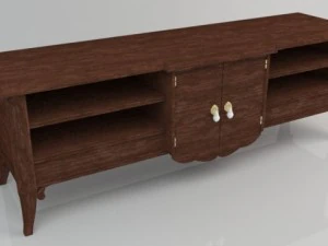 लकड़ी की मेज 3D मॉडल