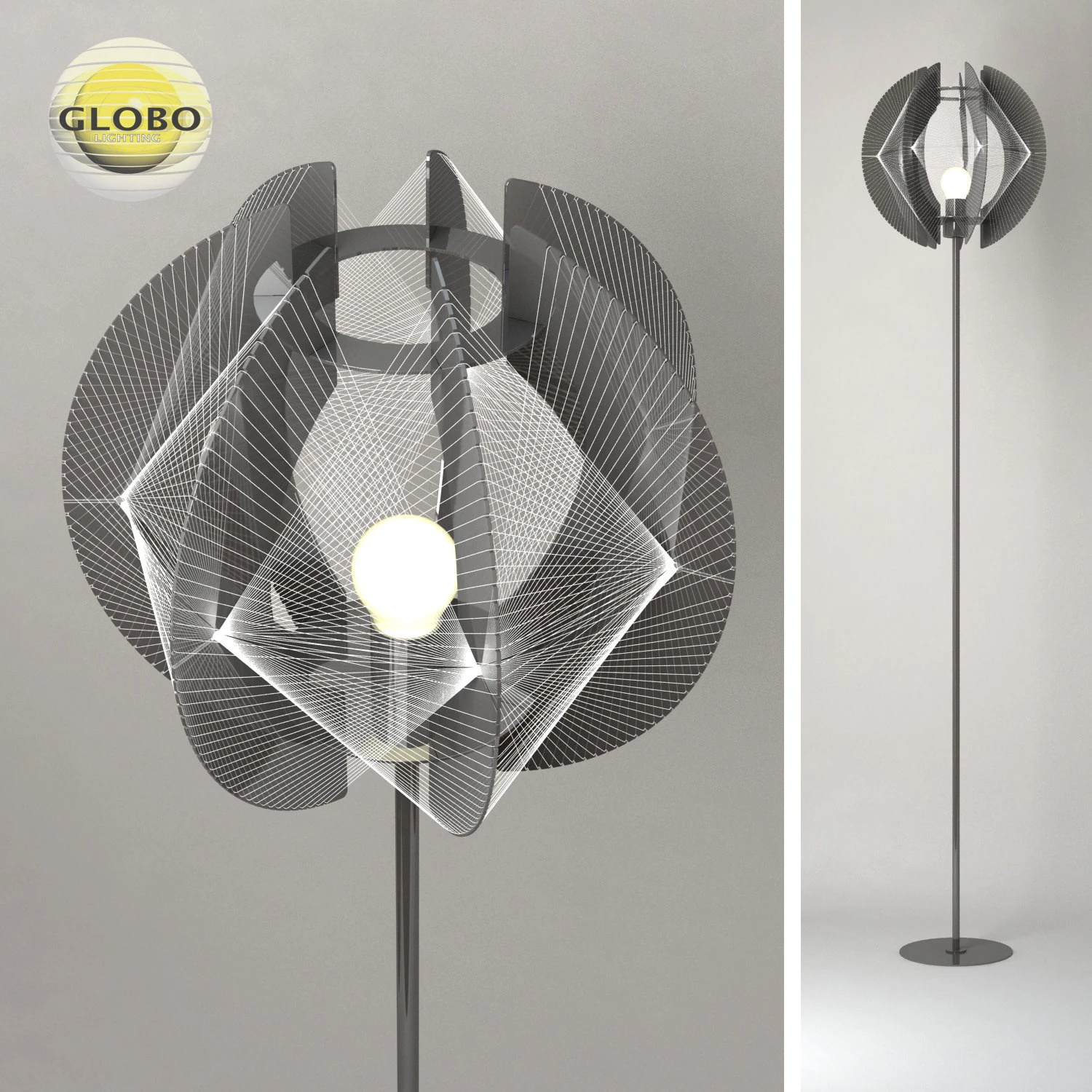 floor lamp globo lightning 3D Model .c4d .max .obj .3ds .fbx .stl .blend 