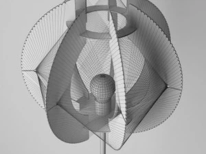 floor lamp globo lightning 3D Model