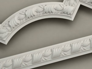 molding with corner elements harmony 3D 모델
