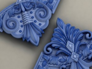 molding with corner elements harmony 3D 모델