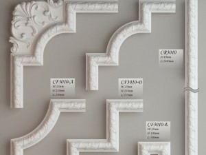 molding with corner elements gaudi decor 3D Model