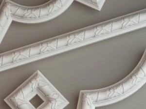 molding with corner elements gaudi decor 3D Model