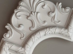 molding with corner elements gaudi decor 3D Модель