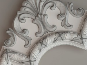 molding with corner elements gaudi decor 3D Модель