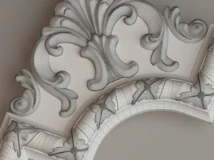 molding with corner elements gaudi decor 3D Model