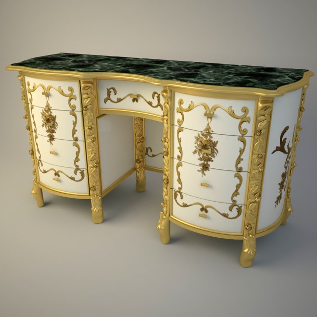 dressing table meroni francesco amanda Model 3D .c4d .max .obj .3ds .fbx .stl .blend 