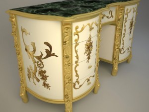 dressing table meroni francesco amanda Model 3D