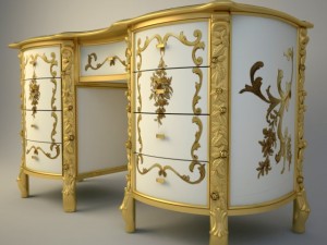 dressing table meroni francesco amanda Model 3D