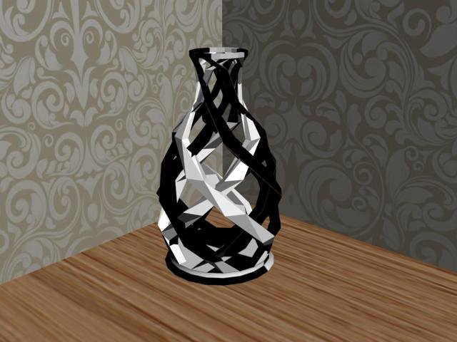 decorative vase 3D Модель .c4d .max .obj .3ds .fbx .stl .blend 