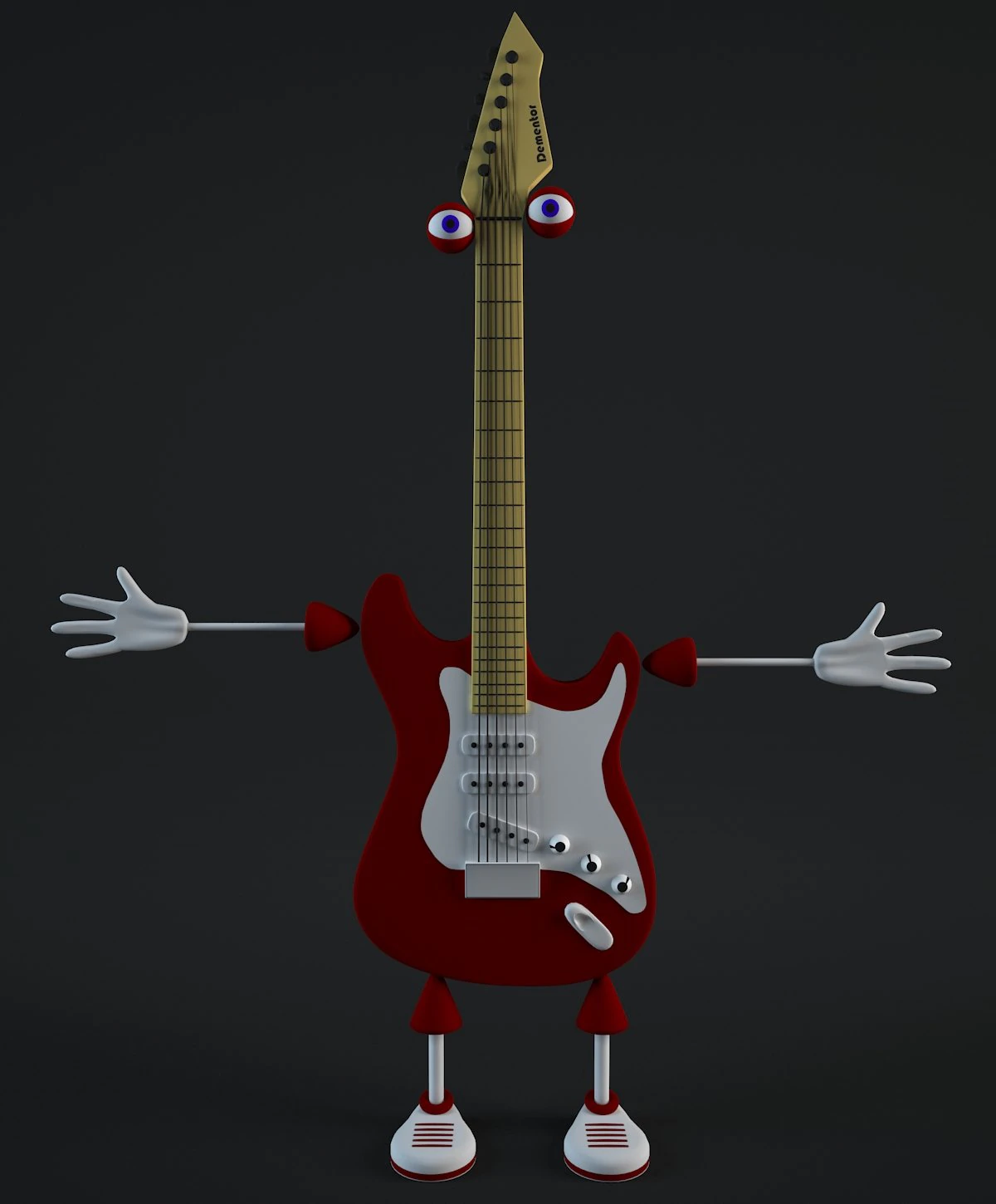 guitar guy rigged 3D Model .c4d .max .obj .3ds .fbx .stl .blend 