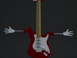 guitar guy rigged Modèle 3D