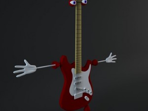 guitar guy rigged 3D 모델