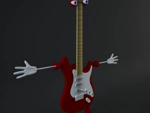 guitar guy rigged 3D Model