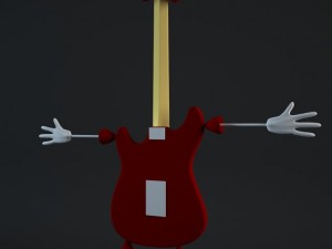 guitar guy rigged 3D 모델