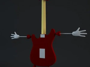 guitar guy rigged 3D Model