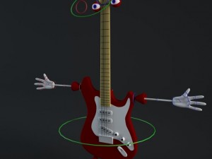 guitar guy rigged 3D 모델