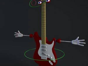 guitar guy rigged 3D Model