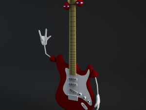 guitar guy rigged 3D 모델