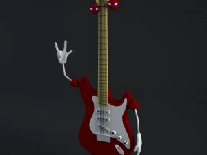 guitar guy rigged 3D Model