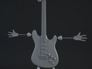 guitar guy rigged 3D 모델
