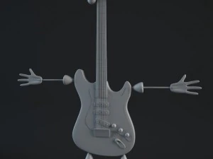 guitar guy rigged 3D Model