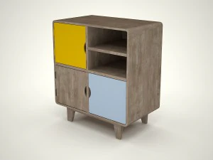 c&oacute;moda rafn estilo escandinavo Modelo 3D