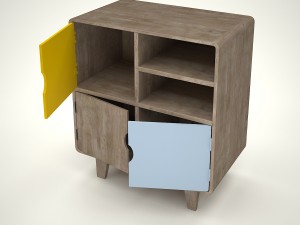commode rafn scandinavian style Modelo 3D