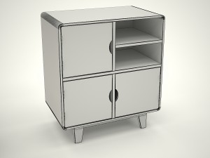 commode rafn scandinavian style Modelo 3D