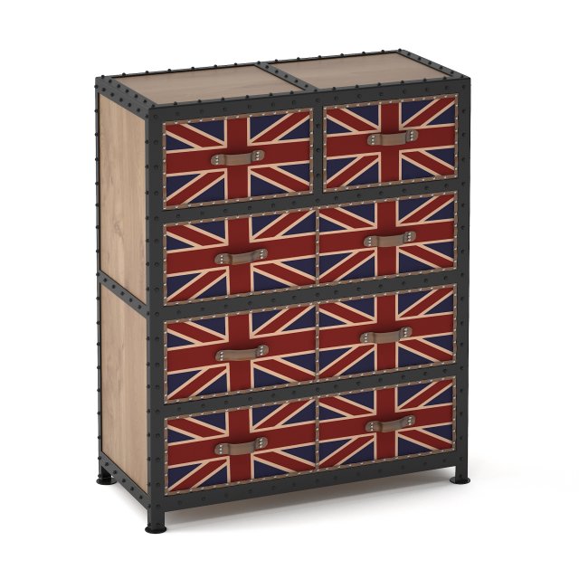 union jack commode Modello 3D .c4d .max .obj .3ds .fbx .stl .blend 